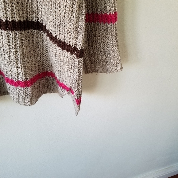 Free People Complete in Stripes Slouchy Longsleeve Pull-over Sweater M - Picture 9 of 11